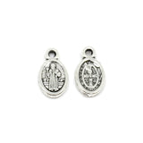 Alloy Religious Oval Beads, St Benedict | Fashion Jewellery Outlet | Fashion Jewellery Outlet