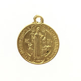 Alloy Religious Beads Gold, St Benedict | Fashion Jewellery Outlet | Fashion Jewellery Outlet