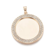 Round Rose Gold Rhinestone Photo frame Pendant | Fashion Jewellery Outlet | Fashion Jewellery Outlet