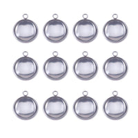 Round Stainless Steel Photo frame Pendant | Fashion Jewellery Outlet | Fashion Jewellery Outlet