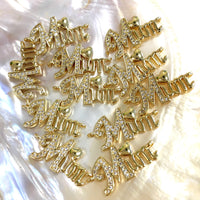 18k Gold Plated Brass letter MUM Connector | Fashion Jewellery Outlet | Fashion Jewellery Outlet