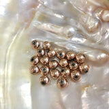 Stainless Steel Rose Gold Round Beads | Fashion Jewellery Outlet | Fashion Jewellery Outlet