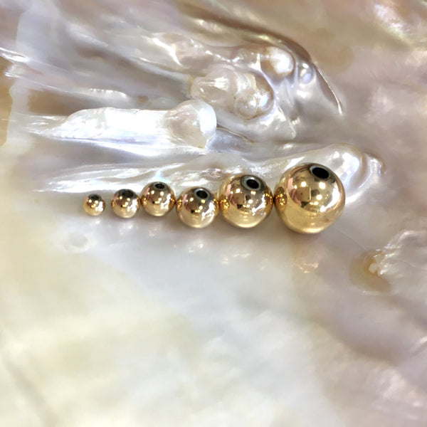Stainless Steel Gold Round Beads | Fashion Jewellery Outlet | Fashion Jewellery Outlet