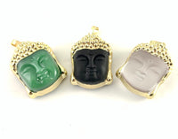 Buddha Head Frosted Glass Pendant | Fashion Jewellery Outlet | Fashion Jewellery Outlet