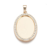 Rose Gold Rhinestone Photo frame Pendant | Fashion Jewellery Outlet | Fashion Jewellery Outlet