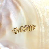 18k Gold Plated Brass letter MOM Connector | Fashion Jewellery Outlet | Fashion Jewellery Outlet