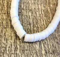 White Heishi Disc Beads | Fashion Jewellery Outlet | Fashion Jewellery Outlet