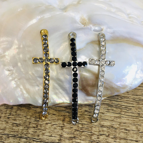 Gold/ Rhodium Cross Connectors | Fashion Jewellery Outlet | Fashion Jewellery Outlet