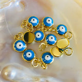 18k Gold Plated Brass Evil Eye Charm | Fashion Jewellery Outlet | Fashion Jewellery Outlet