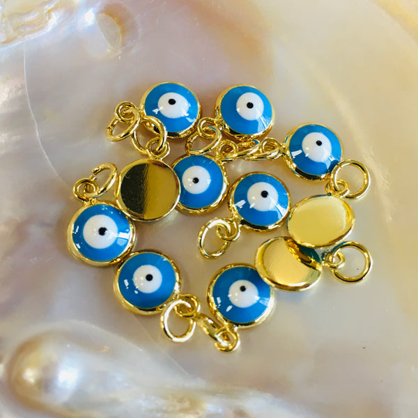 18k Gold Plated Brass Evil Eye Charm | Fashion Jewellery Outlet | Fashion Jewellery Outlet