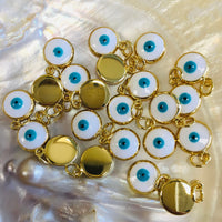 18k Gold Plated Evil Eye, 10mm |  Fashion Jewellery Outlet | Fashion Jewellery Outlet