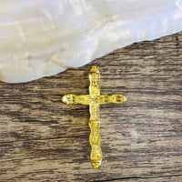 Alloy Gold Twisted Cross Connector | Fashion Jewellery Outlet | Fashion Jewellery Outlet
