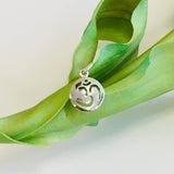 Sterling Silver OM Round Pendant | Fashion Jewellery Outlet | Fashion Jewellery Outlet