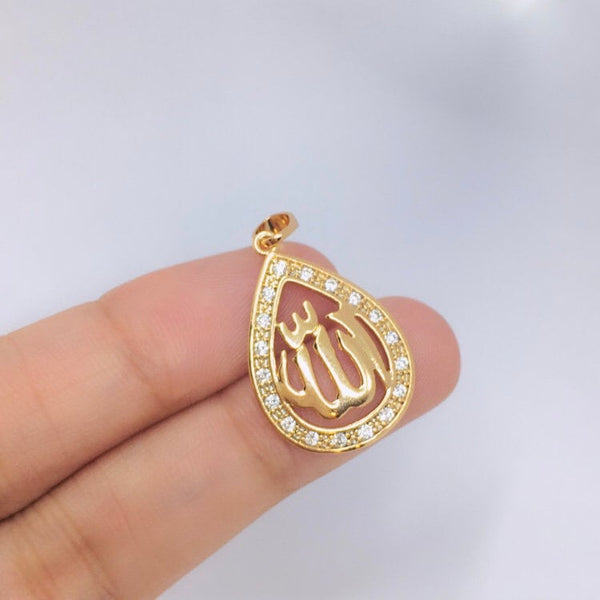 Allah Tear Drop Pendant | Fashion Jewellery Outlet | Fashion Jewellery Outlet