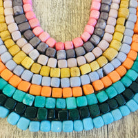 Cube Agate Beads, 9 colors | Fashion Jewellery Outlet | Fashion Jewellery Outlet