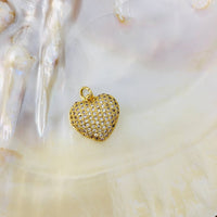 18k Gold Plated Puffy Heart Pendant | Fashion Jewellery Outlet | Fashion Jewellery Outlet