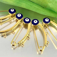 18k Gold Plated Evil Eye Baby Pin | Fashion Jewellery Outlet | Fashion Jewellery Outlet
