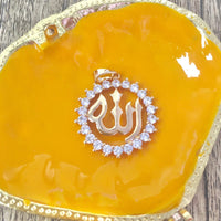 18k Gold Plated Allah Pendant | Fashion Jewellery Outlet | Fashion Jewellery Outlet