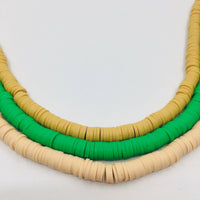 Mustard, Green Heishi Beads | Fashion Jewellery Outlet | Fashion Jewellery Outlet
