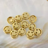 18k Gold Plated Smiley Bead | Fashion Jewellery Outlet | Fashion Jewellery Outlet
