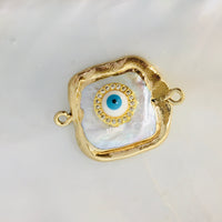 Evil Eye Shell Pearl Connector | Fashion Jewellery Outlet | Fashion Jewellery Outlet