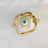Evil Eye Shell Pearl Connector | Fashion Jewellery Outlet | Fashion Jewellery Outlet