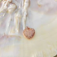 18k Gold Plated Puffy Heart Pendant | Fashion Jewellery Outlet | Fashion Jewellery Outlet