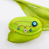 Hamsa Charm Evil Eye Pin | Fashion Jewellery Outlet | Fashion Jewellery Outlet