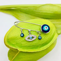 Evil Eye Pin with CZ Eye Charm | Fashion Jewellery Outlet | Fashion Jewellery Outlet