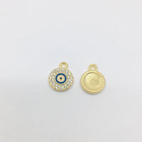 Alloy Round Evil Eye Charm | Fashion Jewellery Outlet | Fashion Jewellery Outlet
