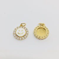 Smiley Face Charm, 18k Gold Plated | Fashion Jewellery Outlet | Fashion Jewellery Outlet