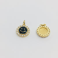 Smiley Face Charm, 18k Gold Plated | Fashion Jewellery Outlet | Fashion Jewellery Outlet
