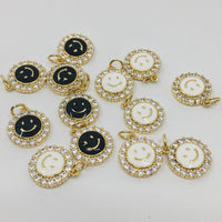 Smiley Face Charm, 18k Gold Plated | Fashion Jewellery Outlet | Fashion Jewellery Outlet