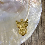 Alloy Gold Guardian Angel Charm | Fashion Jewellery Outlet | Fashion Jewellery Outlet