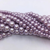 Light Lavender Faux Glass Pearls | Fashion Jewellery Outlet | Fashion Jewellery Outlet