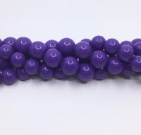 Opaque Purple Faux Glass Pearls | Fashion Jewellery Outlet | Fashion Jewellery Outlet