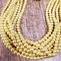 Faux Glass Pearls, 8mm, 10mm | Fashion Jewellery Outlet | Fashion Jewellery Outlet