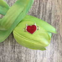 Red Devil Heart Connector | Fashion Jewellery Outlet | Fashion Jewellery Outlet