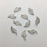 925 Sterling Silver Leaf Charm | Fashion Jewellery Outlet | Fashion Jewellery Outlet