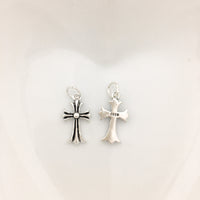 925 Sterling Silver Cross Charm | Fashion Jewellery  Outlet | Fashion Jewellery Outlet