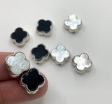 Sterling Silver Clover Beads, 2 colors | Fashion Jewellery Outlet | Fashion Jewellery Outlet