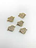 Gold Heart Connector | Fashion Jewellery Outlet | Fashion Jewellery Outlet