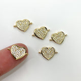 Gold Heart Connector | Fashion Jewellery Outlet | Fashion Jewellery Outlet