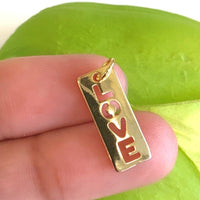 Love Tag Pendant Gold | Fashion Jewellery Outlet | Fashion Jewellery Outlet