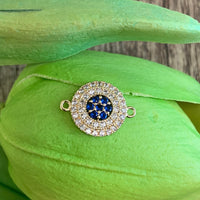 CZ Stones Evil Eye Connector | Fashion Jewellery Outlet | Fashion Jewellery Outlet