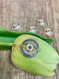 Round Evil Eye CZ Pave Connector | Fashion Jewellery Outlet | Fashion Jewellery Outlet