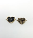 Black Heart Connector | Fashion Jewellery Outlet | Fashion Jewellery Outlet
