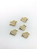 Gold Heart Connector | Fashion Jewellery Outlet | Fashion Jewellery Outlet