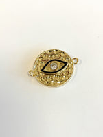 Hammered Evil Eye Connector |  Fashion Jewellery Outlet | Fashion Jewellery Outlet