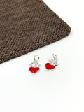 925 Sterling Silver Red Heart Charm | Fashion Jewellery Outlet | Fashion Jewellery Outlet